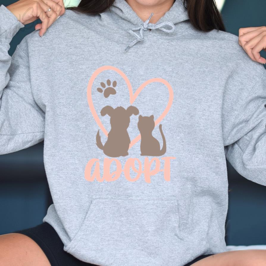 Adopt Rescue Pet Cat Hoodie