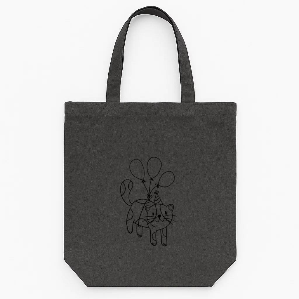 Birthday Cat Stroke Tote Canvas Bag