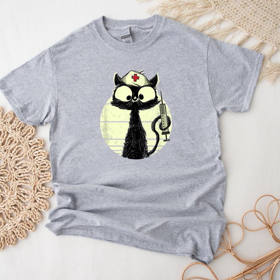 Black Cat Owner Nurse T-Shirt