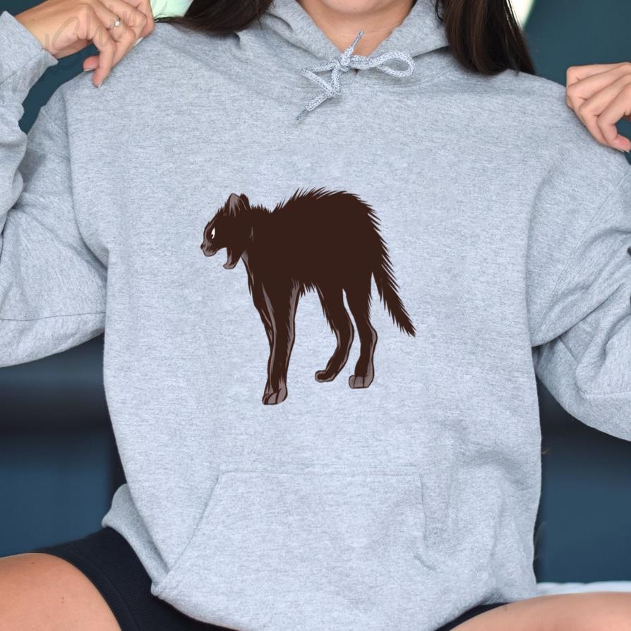 Black Cat Scared Hoodie