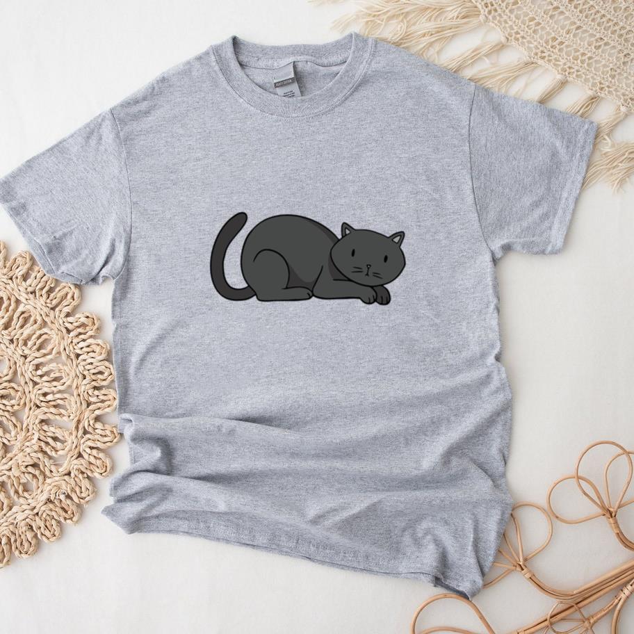 Cartoon Black Cat Icon T-Shirt