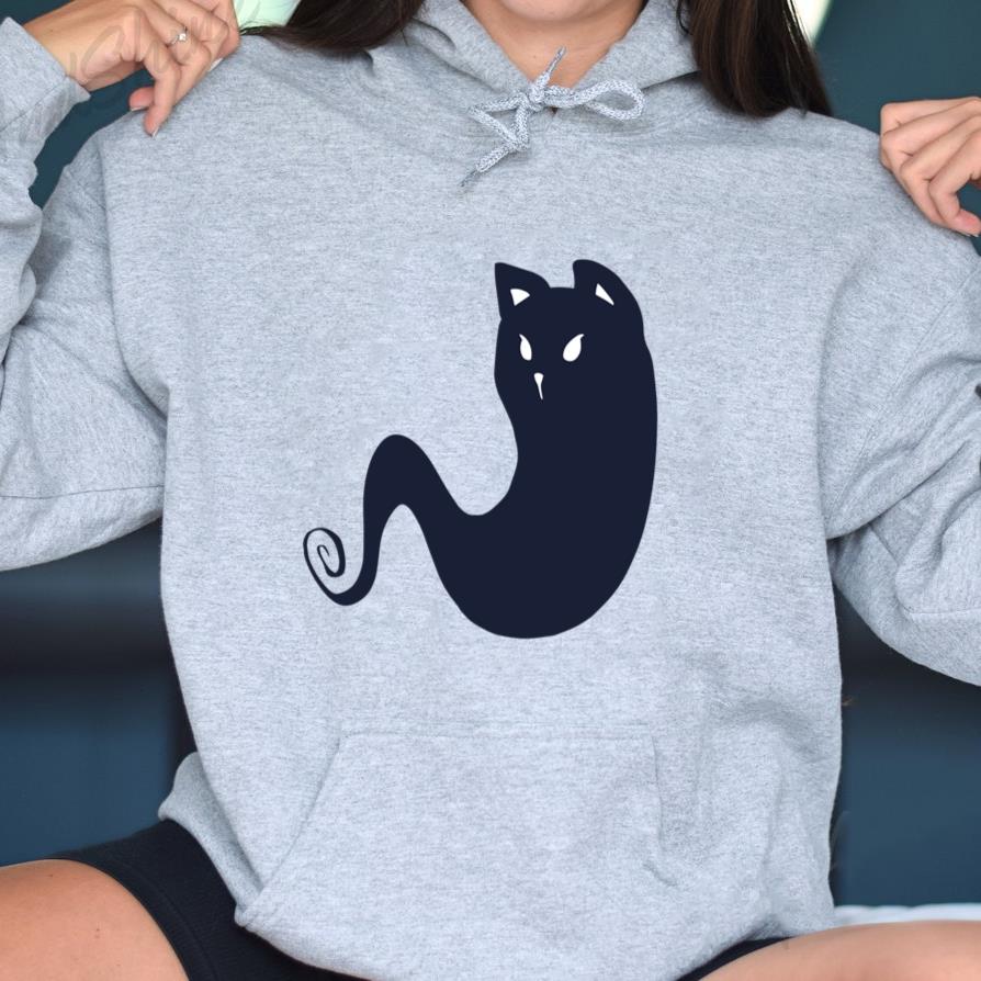 Cat Ghost Silhouette Hoodie