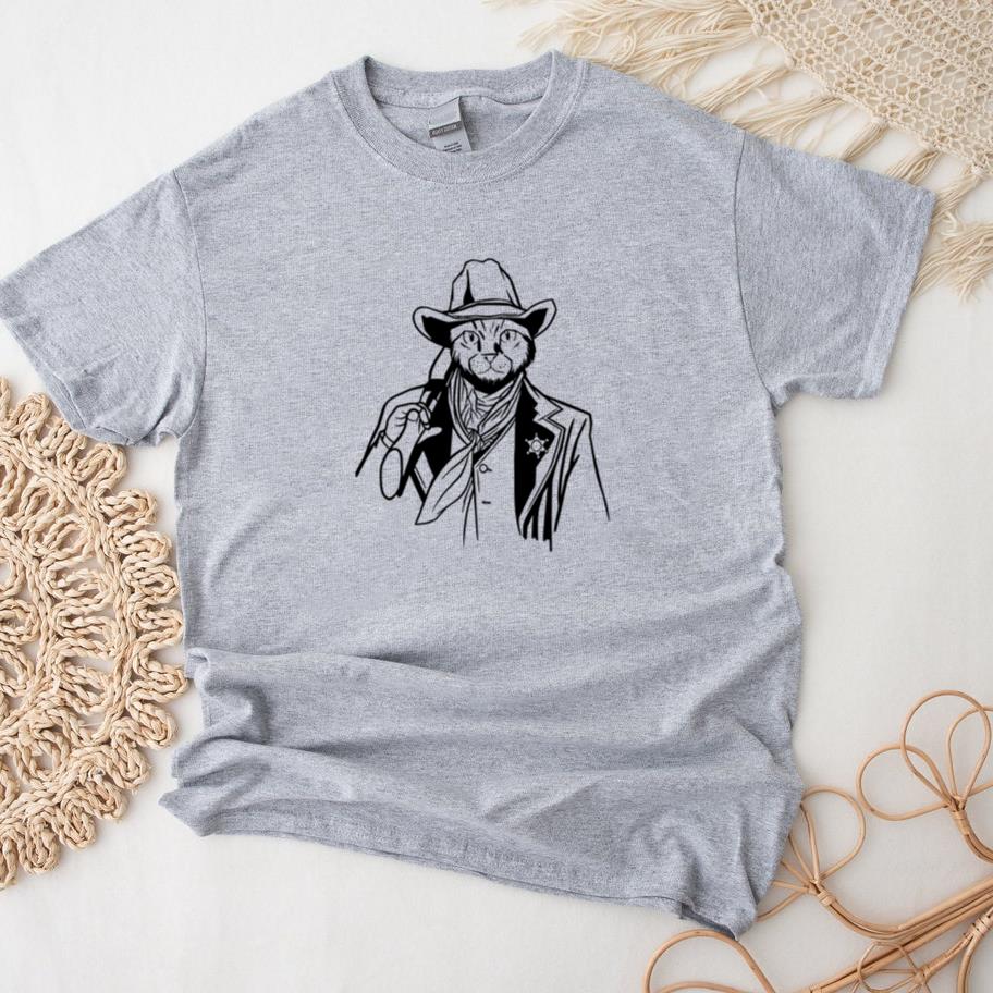 Cat Hat Rifle Stroke T-Shirt