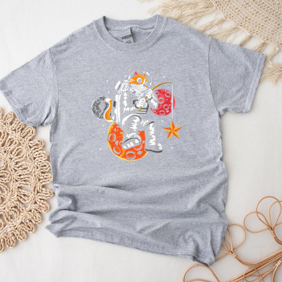 Catronaut Fishing Stars Space T-Shirt