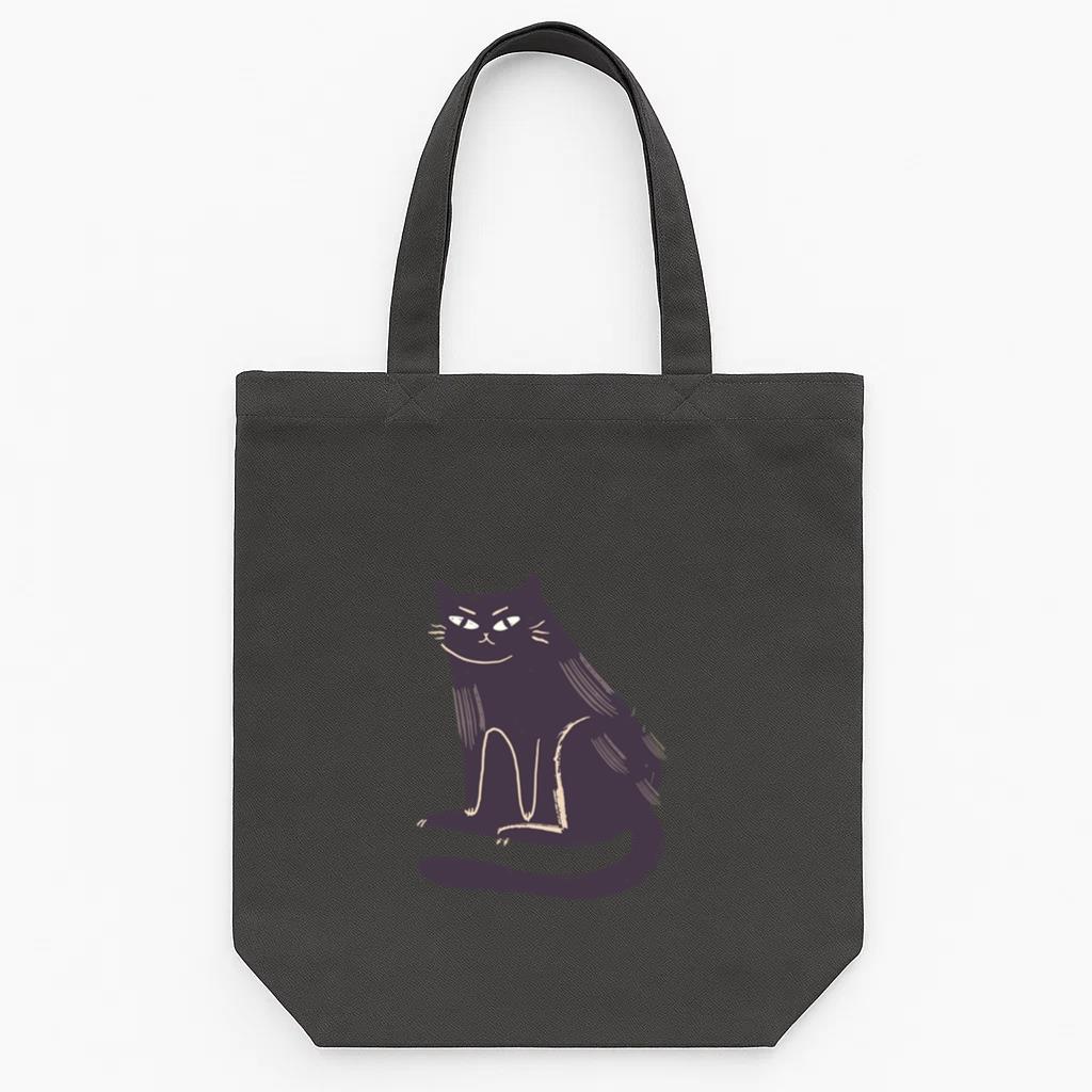 Cute Abstract Cat Tote Canvas Bag