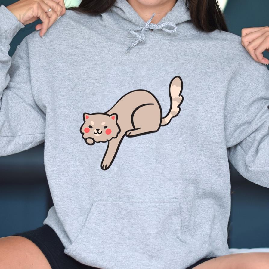 Cute Cat Stroke Playing Kitty Hoodie