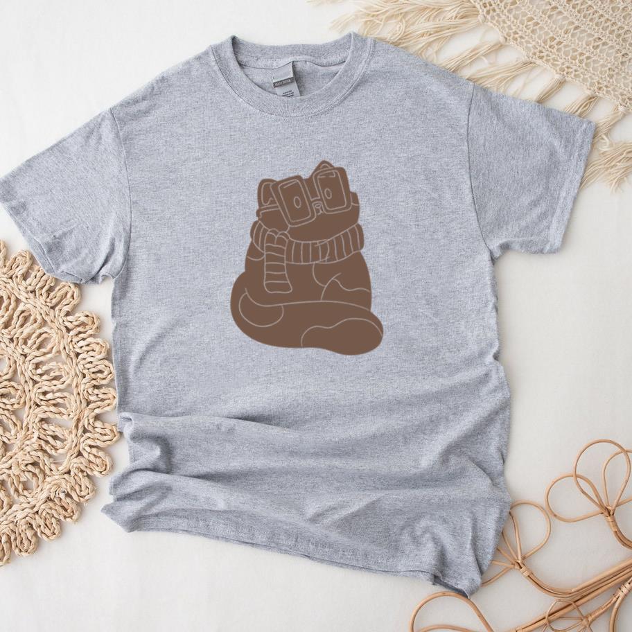 Cute Cat Wearing A Sweater And Glasses Design T-Shirt