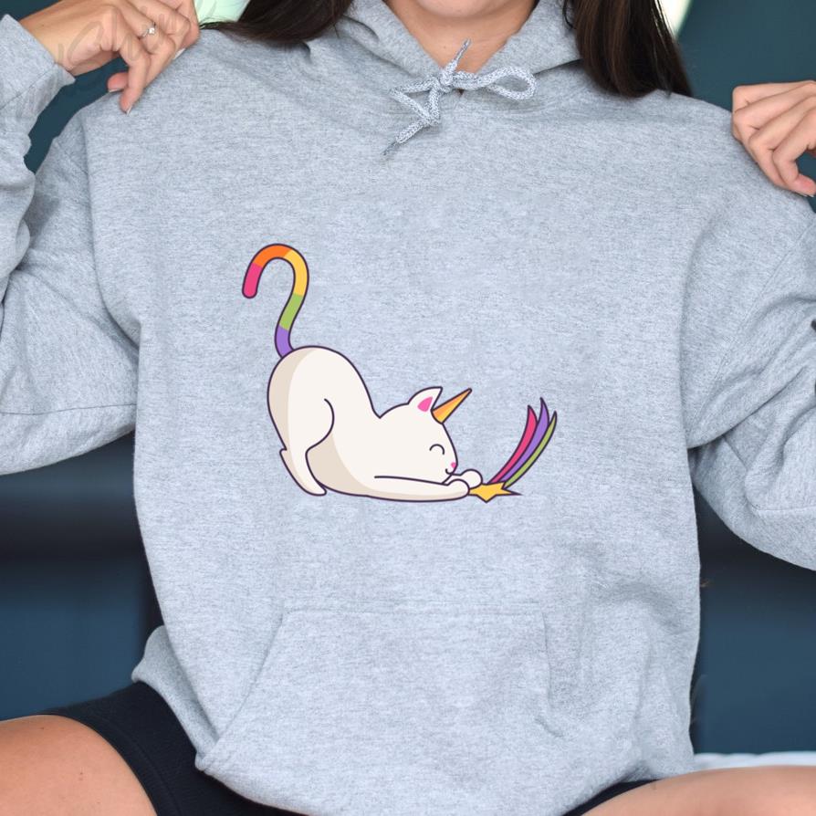 Cute Unicorn Cat Hoodie