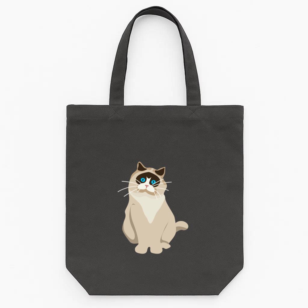 Exotic Shorthair Cat Illustration Tote Canvas Bag