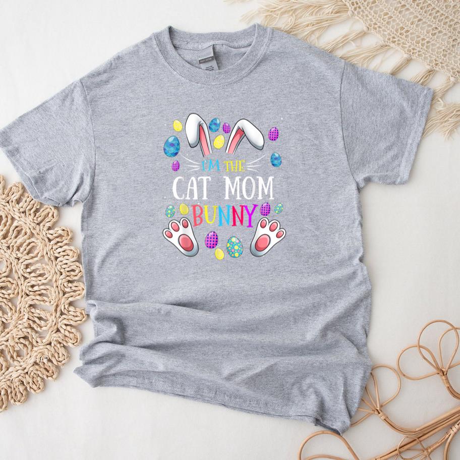 Im the Cat Mom Bunny Matching Family Easter Party T-Shirt