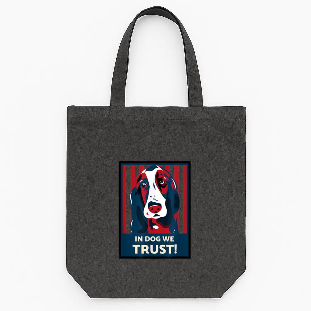 In Dog We Trust American Memorial Independence Day Tote Canvas Bag