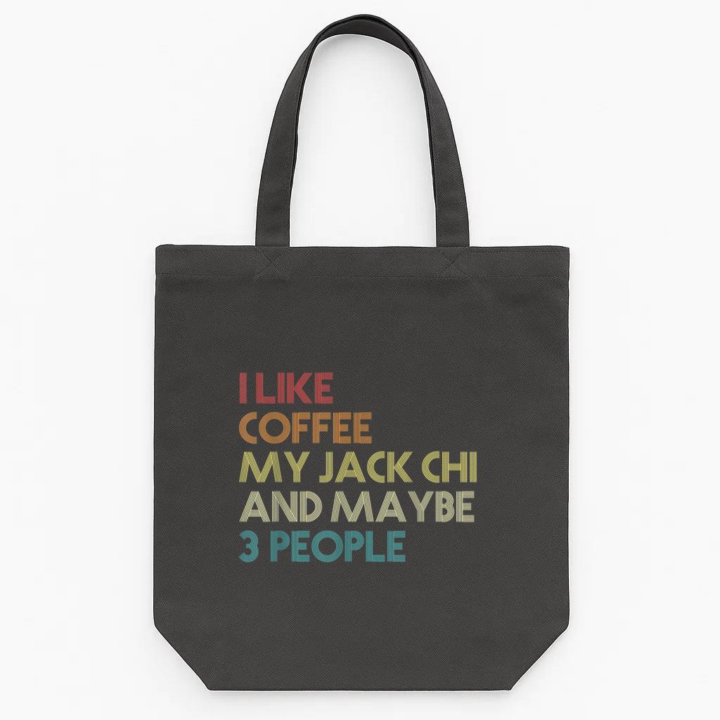Jack Chi Dog Owner Coffee Tote Canvas Bag