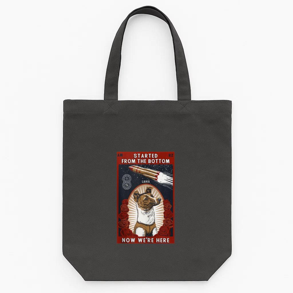 Laika Space Dog Retro Vintage Tote Canvas Bag