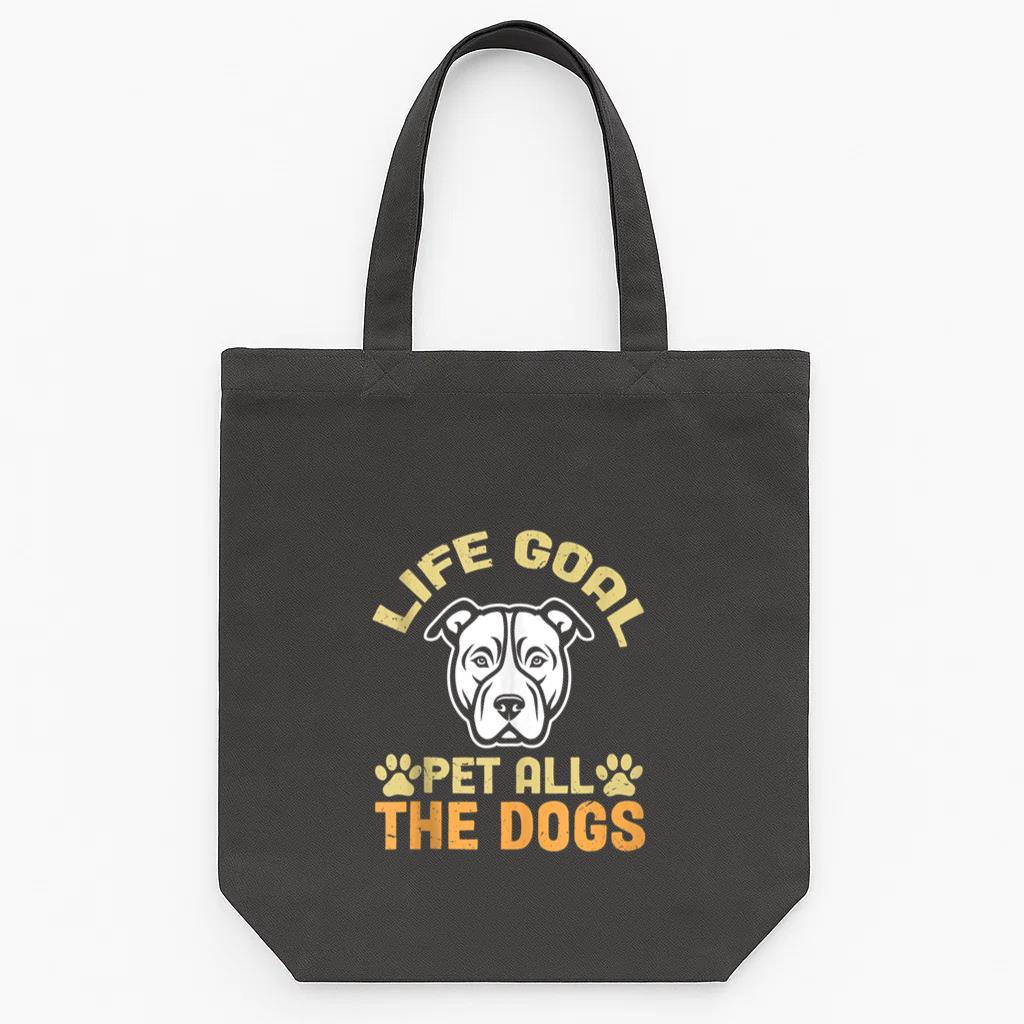 Life Goal Pet All The Dogs Tote Canvas Bag