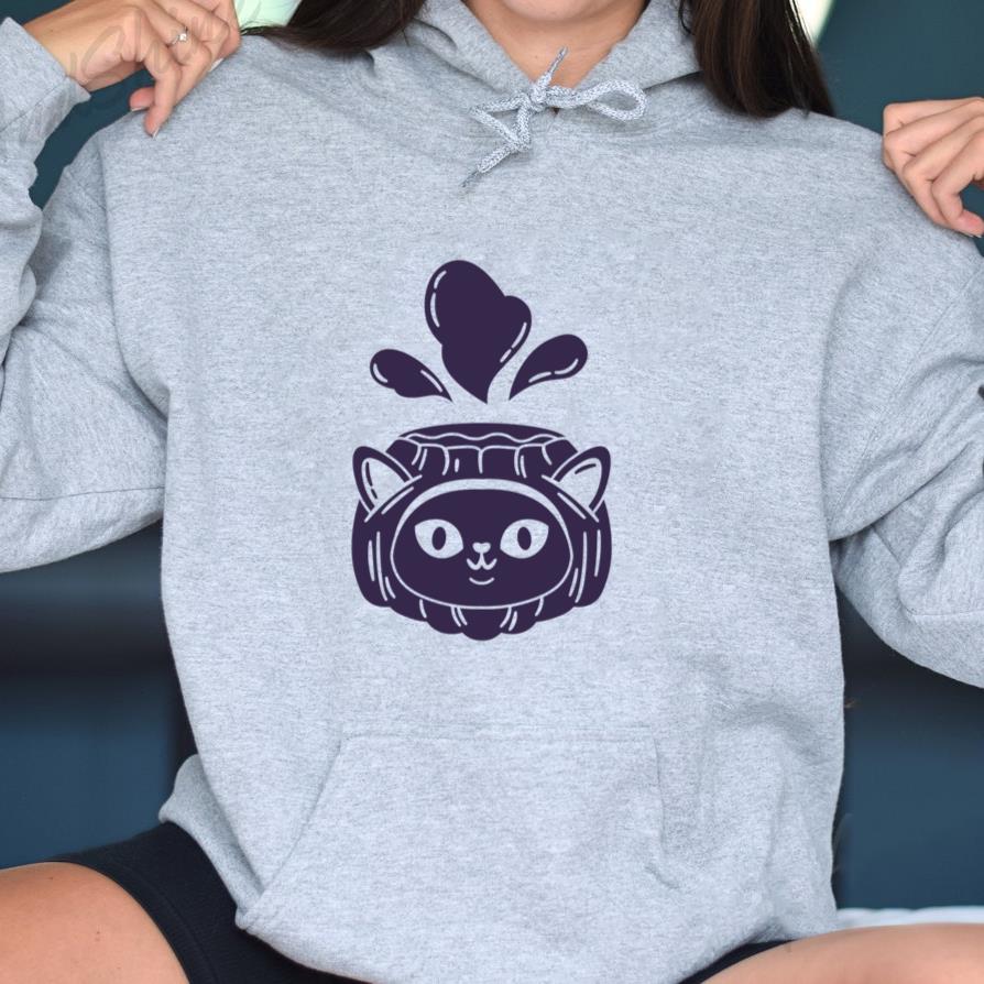 Purple Cat Pumpkin Hoodie