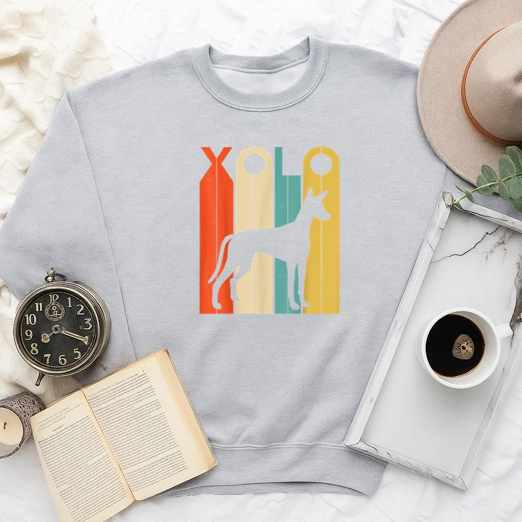 Retro Vintage Xolo Silhouette Dog Sweatshirt
