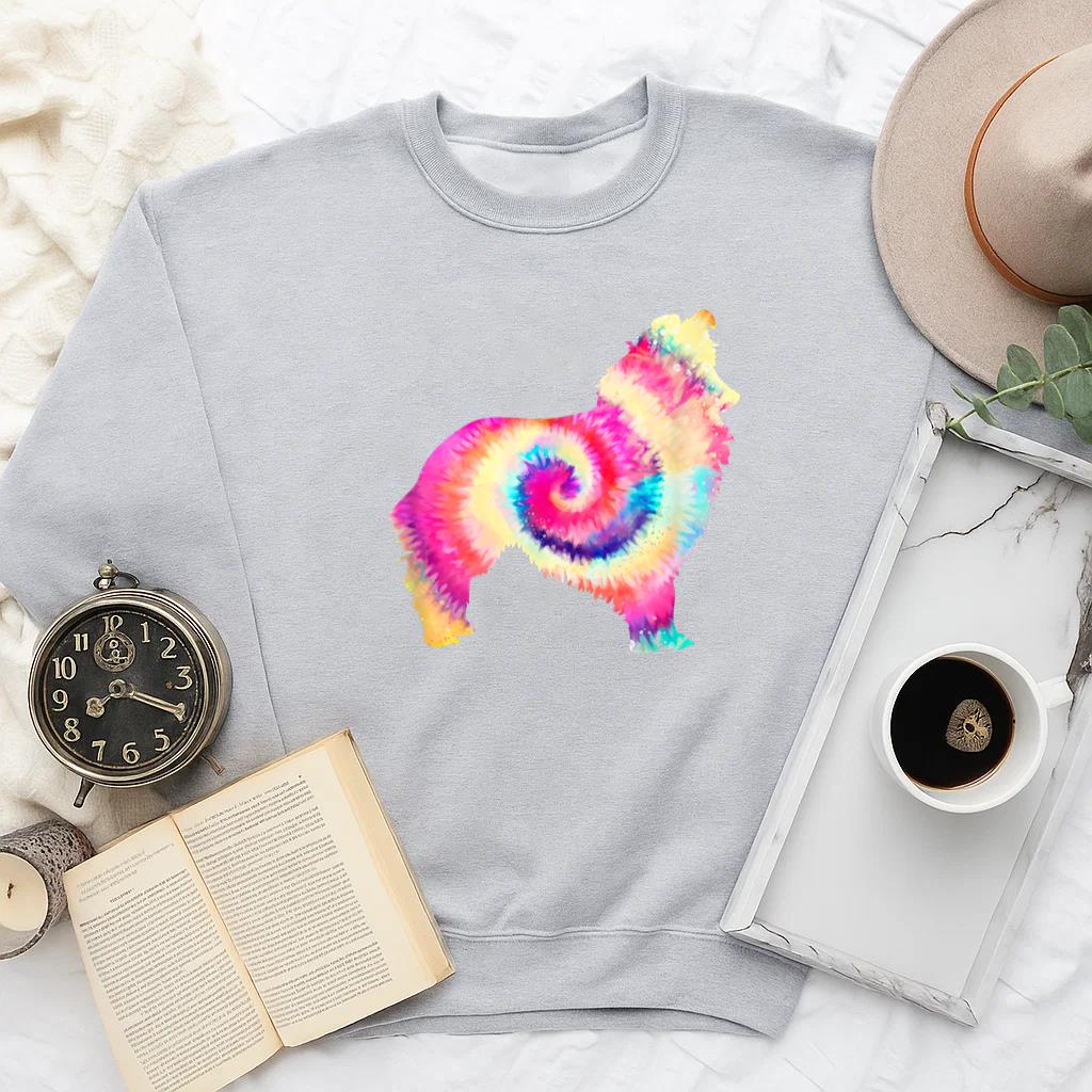 Shetland Sheepdog Dog Tie Dye Sweatshirt