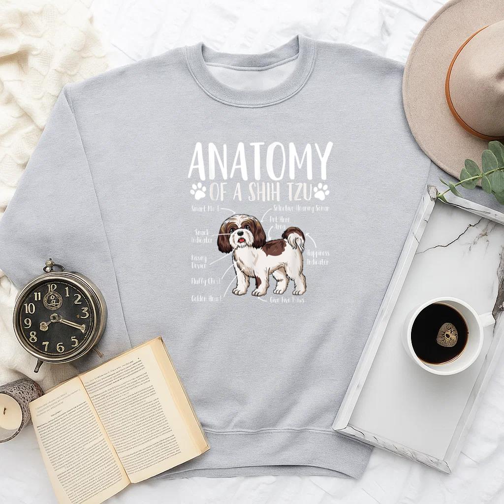 Shih Tzu Dog Anatomy Sweatshirt