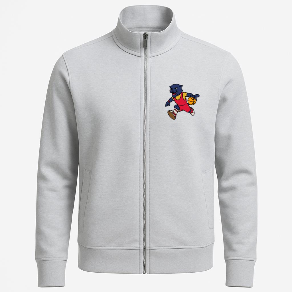 Cartoon Panther Running With A Basketball Ball Jacket