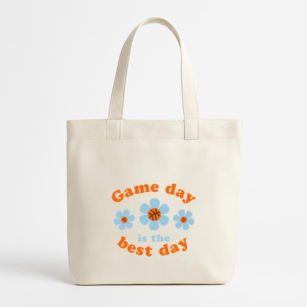 Game Day Is The Best Day Basketball Canvas Tote Bag