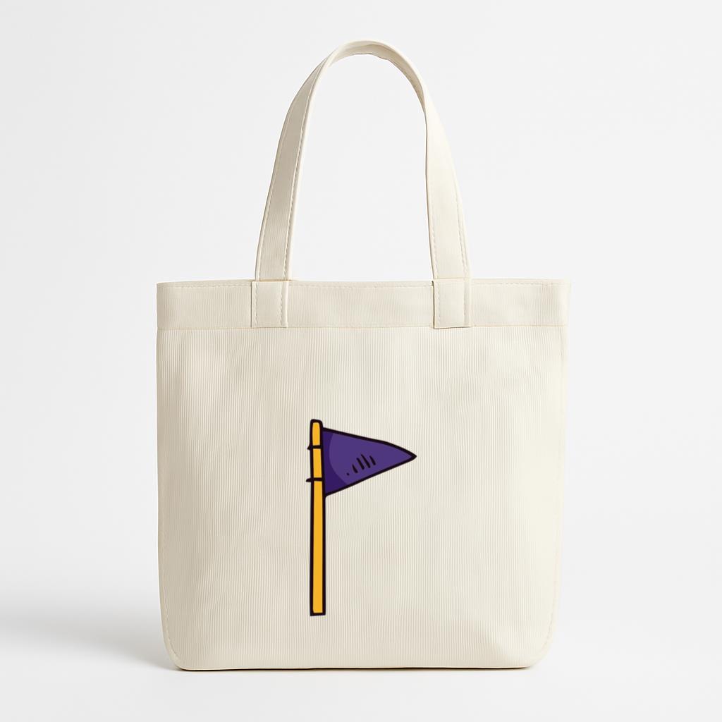 Pennant Flag Post Basketball Icon Canvas Tote Bag