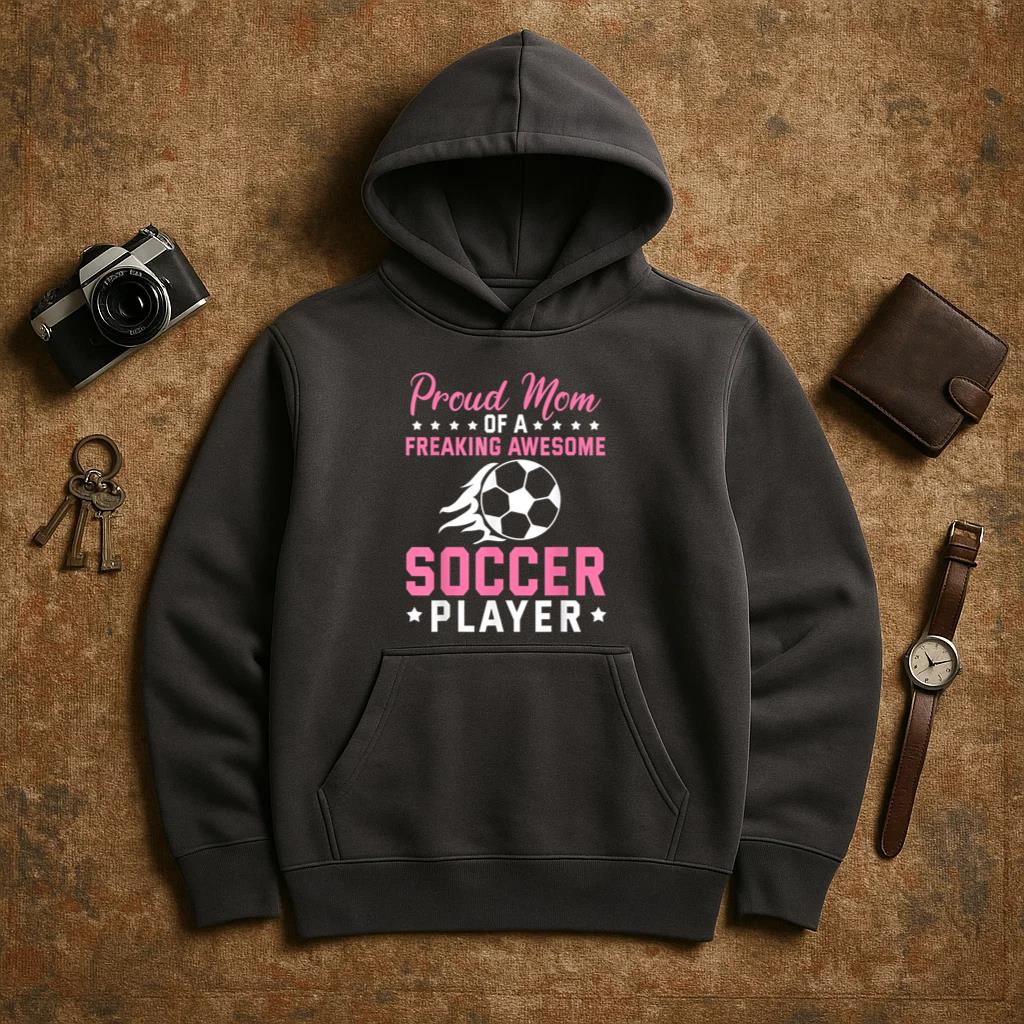 Pround Mom Of Soccer Player Hoodie