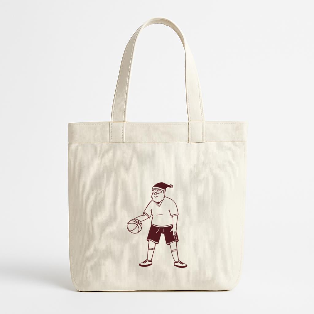 Santa Claus Sportsman Ball Stroke Canvas Tote Bag