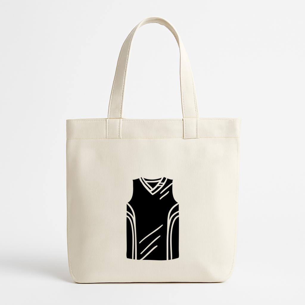 Shirt Basketball Black Canvas Tote Bag