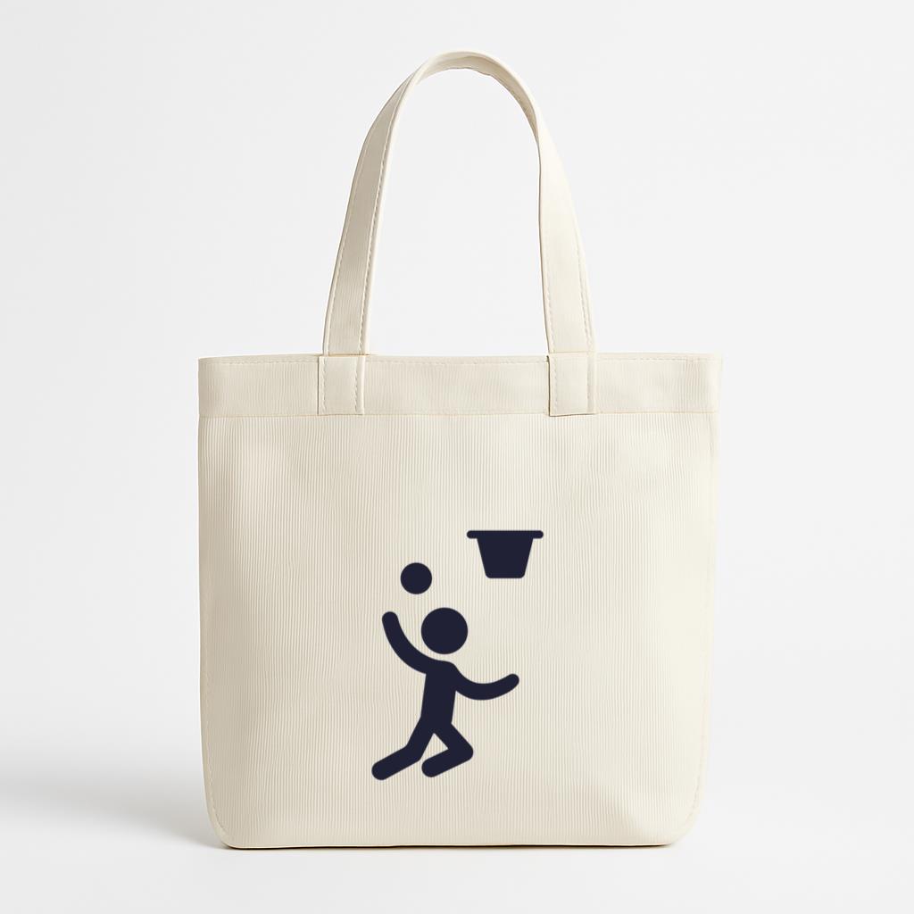 Silhouette Of A Man Basketball Player Jumping Canvas Tote Bag