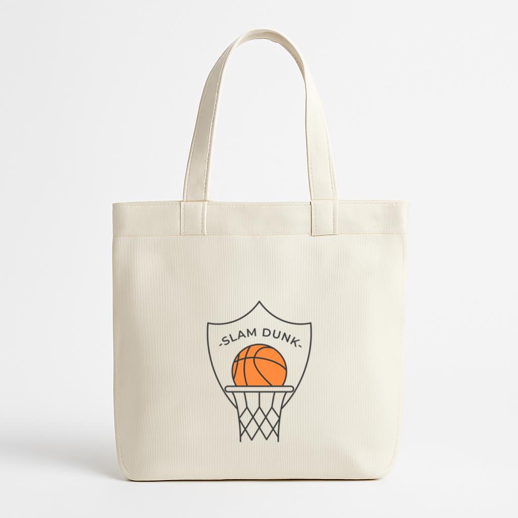 Slam Dung Ball Rim Colored Badge Sticker Canvas Tote Bag