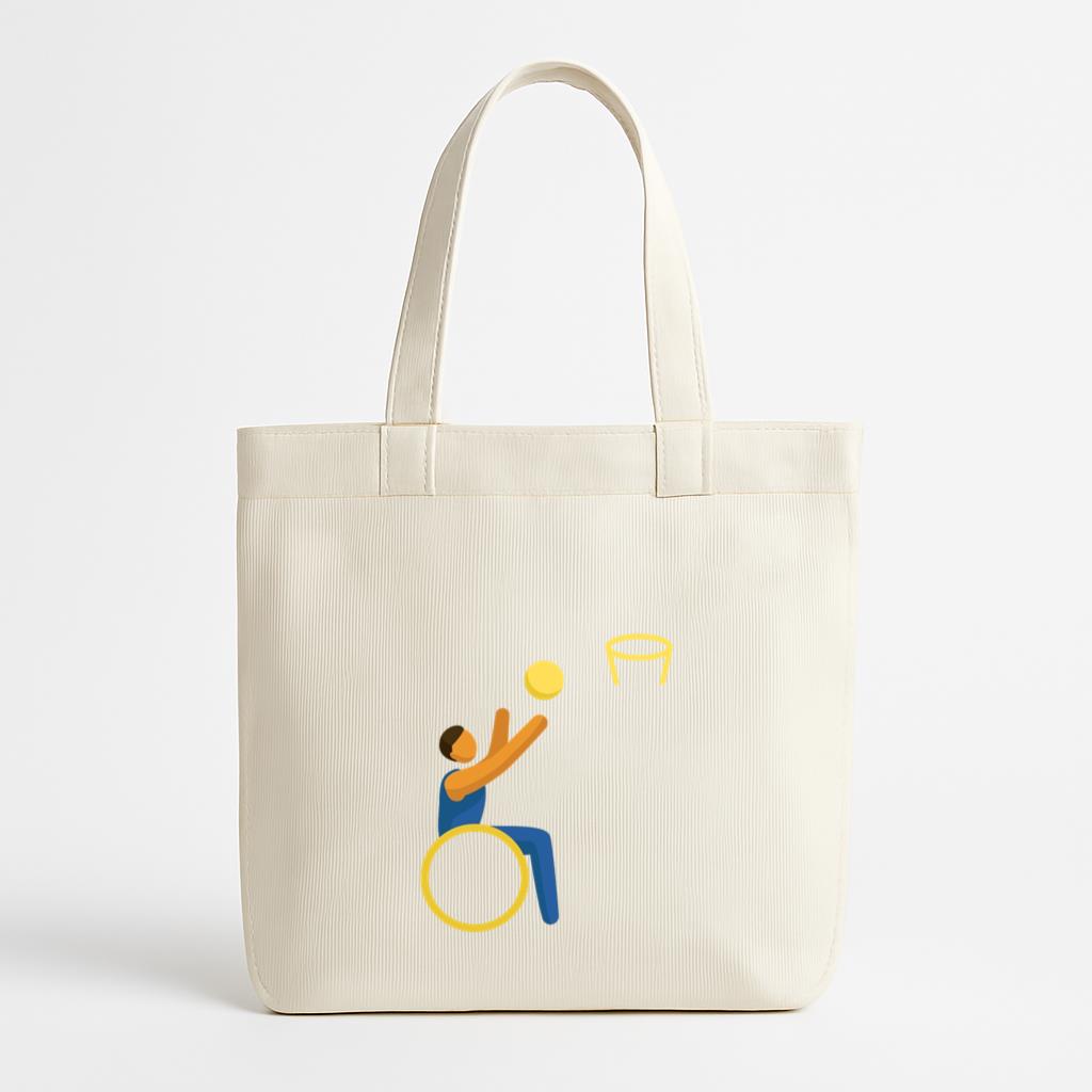 Wheelchair Basketball Paralympics Pictogram Canvas Tote Bag